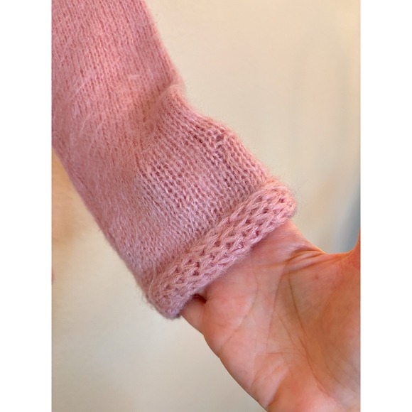 Vtg 60s Jane Irwill Womens Soft Pink Cardigan Sweater Preppy Size S Soft Girl - Picture 5 of 8